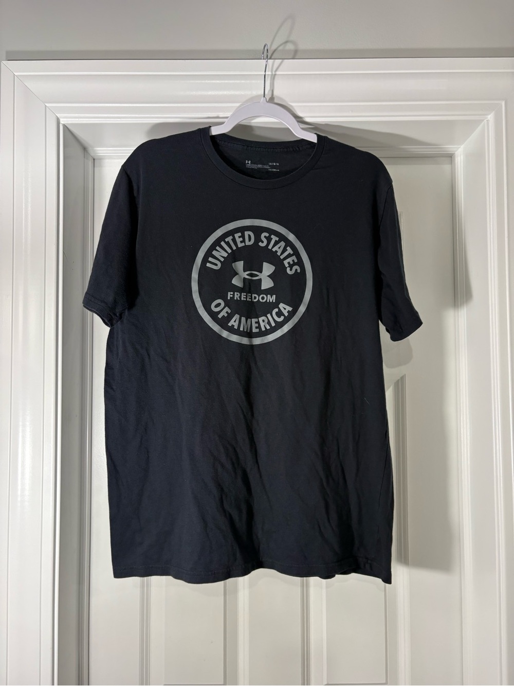 Under Armour Black Short-Sleeve Tee with Gray 'United States of America' Logo